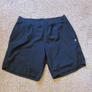 NWOT Willet 14 Black Swim Athletic Pull On Shorts Pockets Nylon Blend Longer Leg